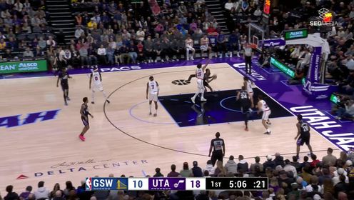 库里31投32分 乔治制胜三分 爵士末节3分钟导演18-4逆转勇士