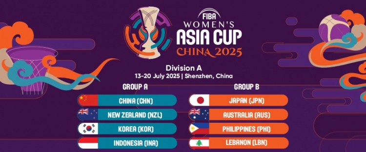 女篮亚洲杯赛程：7月13号-16号小组赛 淘汰赛18号 冠军战20号